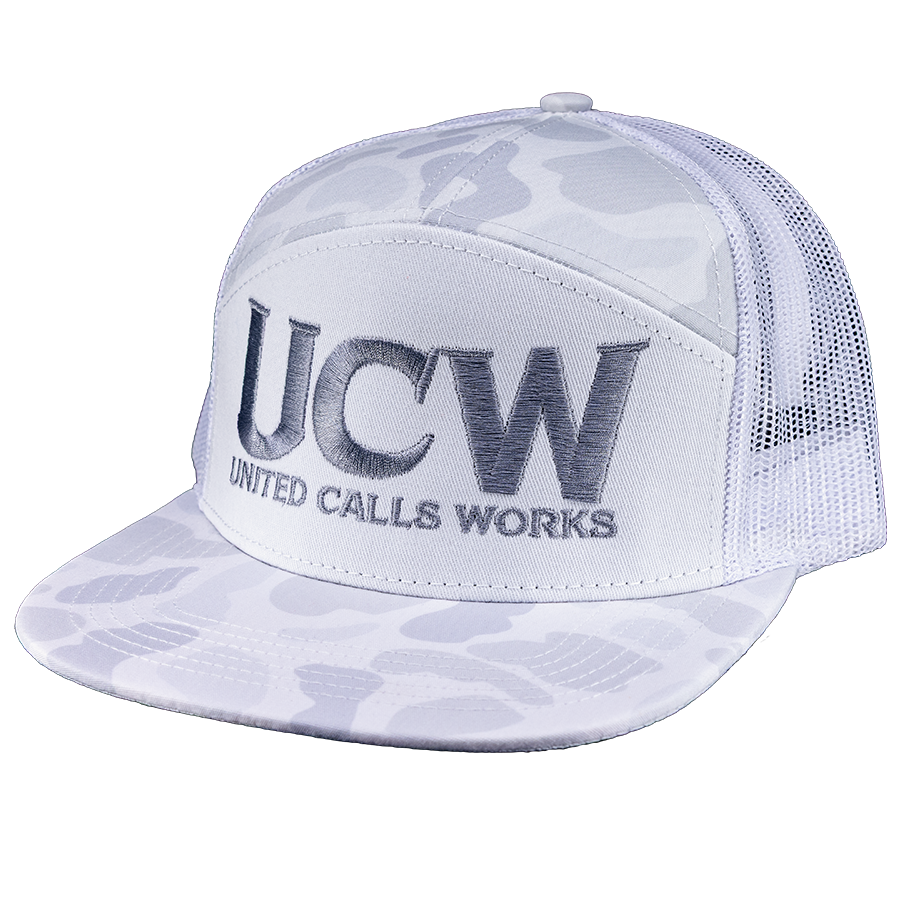 UCW 7-Panel Whiteout Camo Trucker Hat