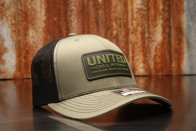 Loden/Black Richardson 112 Trucker Hat Black and Green PVC Patch