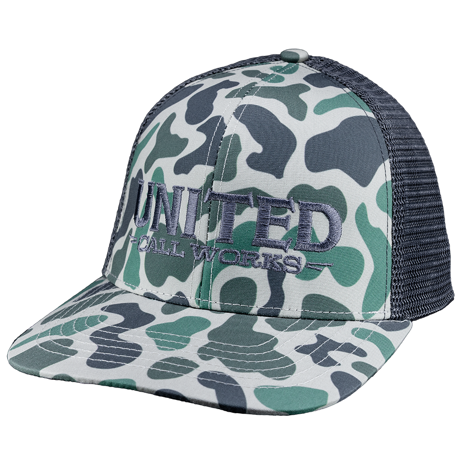 Marsh Green Old School Camo Trucker Hat