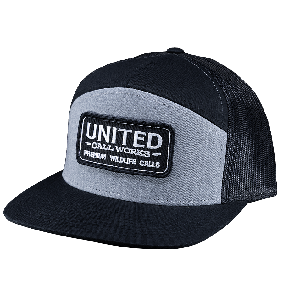 Heather Grey/Black Richardson 7-Panel Stitched Patch