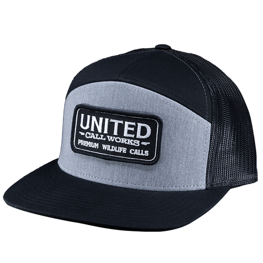 Heather Grey/Black Richardson 7-Panel Stitched Patch