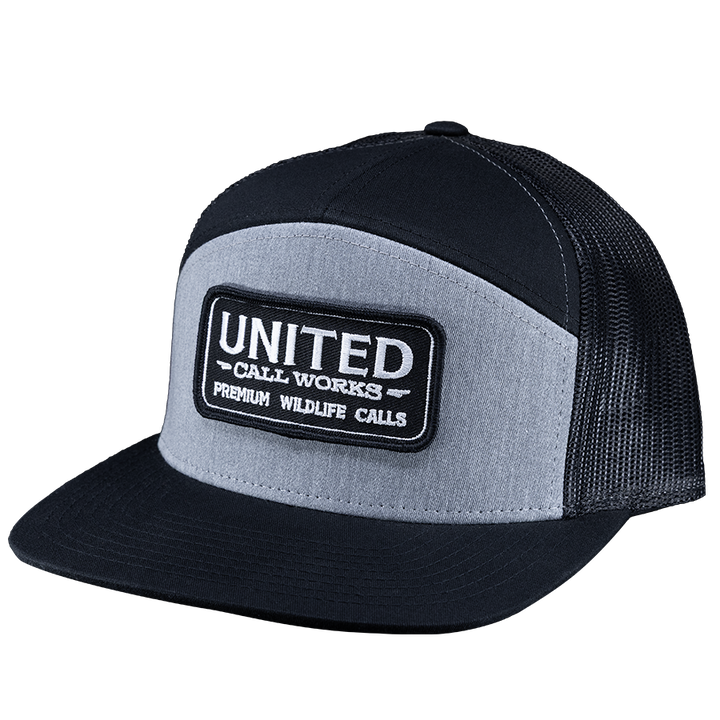 Heather Grey/Black Richardson 7-Panel Stitched Patch