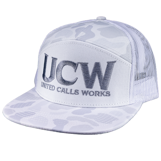 UCW 7-Panel Whiteout Camo Trucker Hat
