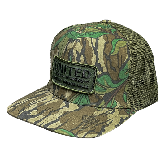 Mossy Oak Green Leaf Trucker Hat