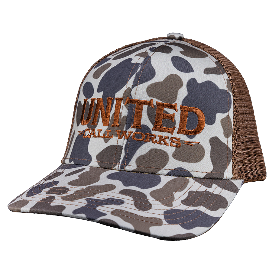 Brown Old School Camo Trucker Hat