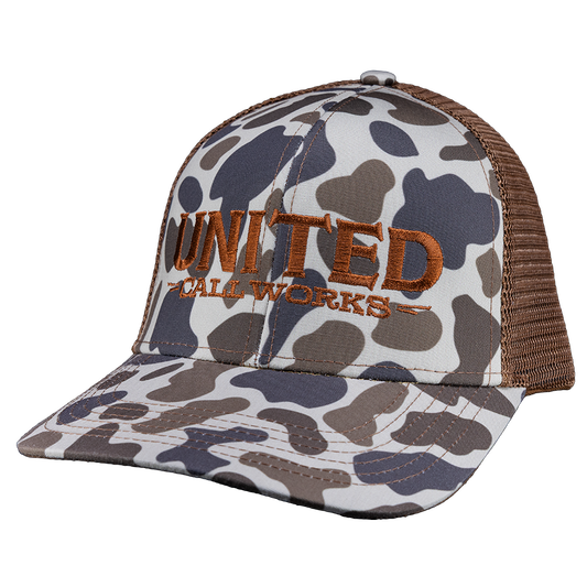 Brown Old School Camo Trucker Hat