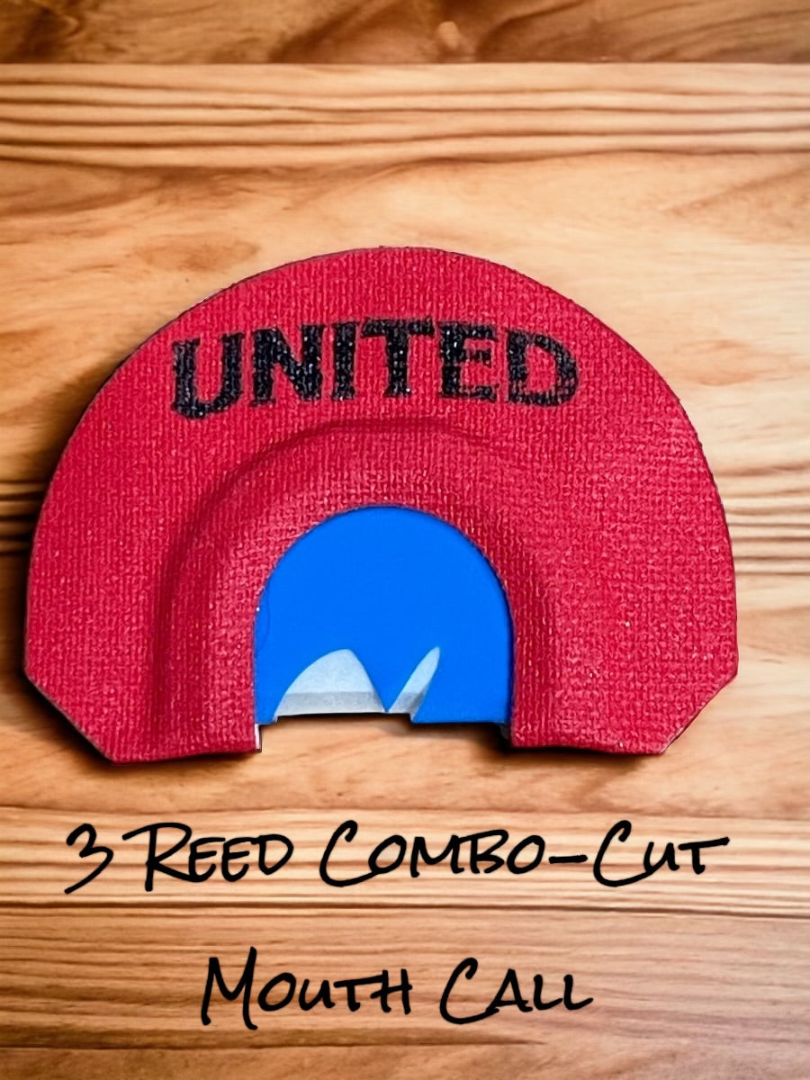 UNITED 3 Reed Combo Cut Mouth Call (Red)