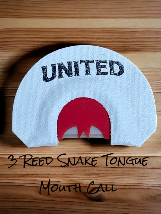 UNITED 3 Reed Snake Tongue Mouth Call (White)
