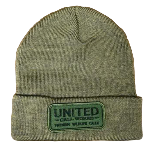 Green "Mud" Beanie with Black and Green Stitched Patch