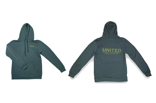 UCW OD Green and Steel Gray Hoodie