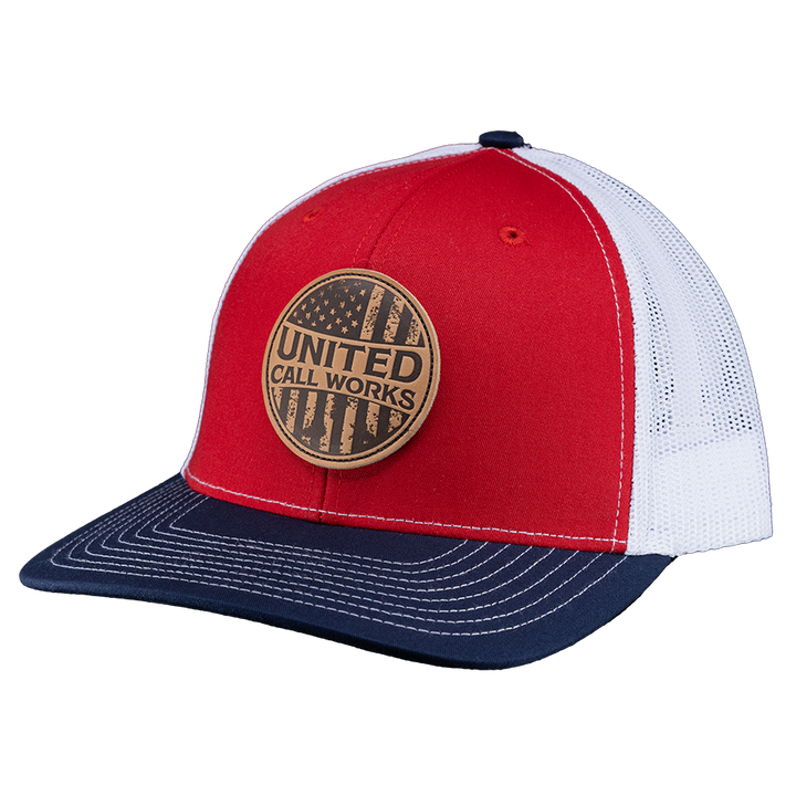 Red/White/Blue Richardson 112 – Leather Merica Patch