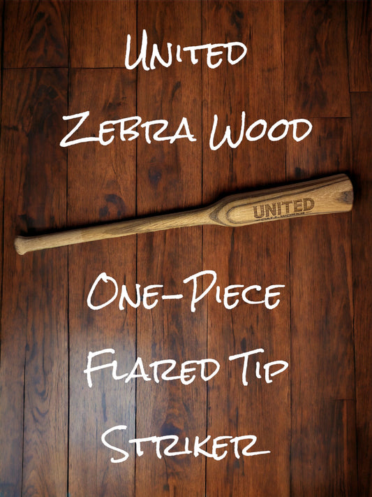 One Piece Zebra Wood Flared Tip Striker